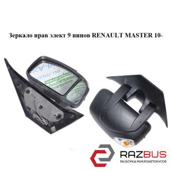 Дзеркало праве електричне 9 пінів RENAULT MASTER 10-(Рено Майстер) RENAULT MASTER IV 2010-2024г