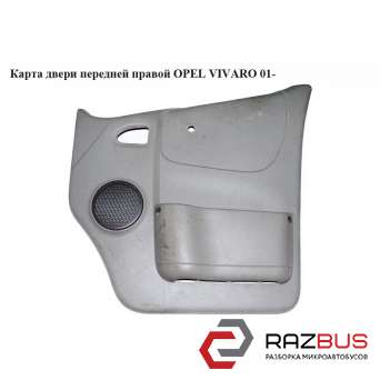 Карта двері передньої правої OPEL VIVARO 01- (ОПЕЛЬ ВІВАРО) RENAULT TRAFIC 2000-2014г RENAULT TRAFIC 2000-2014г