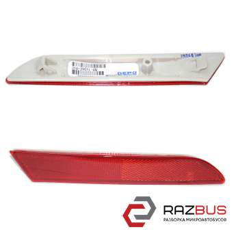 Катафот (відбивач) заднього бампера лівий 09-Новий Depo MAZDA CX-7 06-12 (МАЗДА MAZDA CX-7 2006-2012