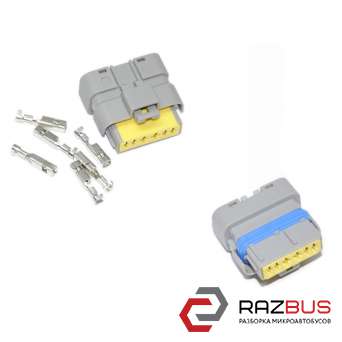 Фішка, розєм 6 пінів сірий без проводів (Новий) RENAULT TRAFIC 00-14 (RENAULT T RENAULT TRAFIC 2000-2014г RENAULT TRAFIC 2000-2014г